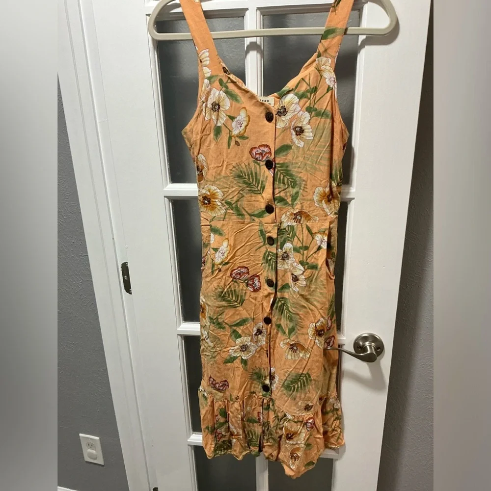 Monteau Floral Print Button Down Dress - Picture 4 of 14